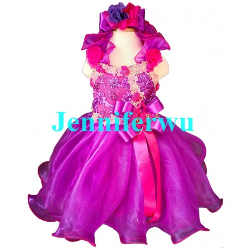 Infant/toddler/baby/children/kids Girl's glitz Pageant evening/prom Dress/clothing  G099A